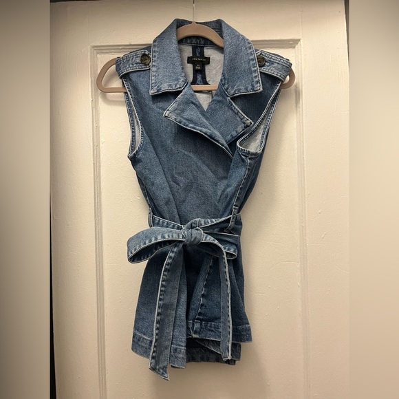 Ann Taylor Belted Denim Vest - Picture 5 of 9